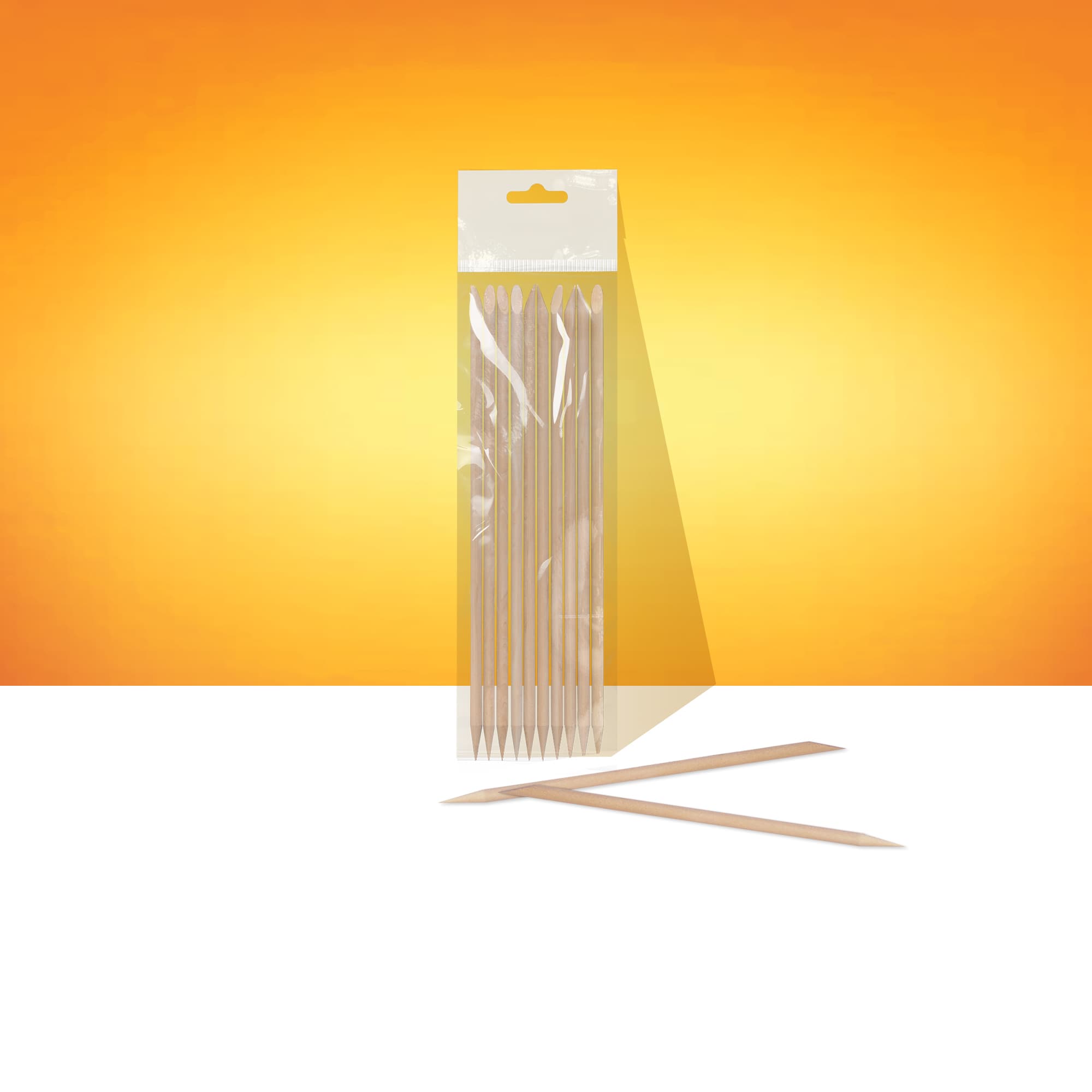 Bastoncino d’arancio EXPERT in legno 150 mm (10 pz.)