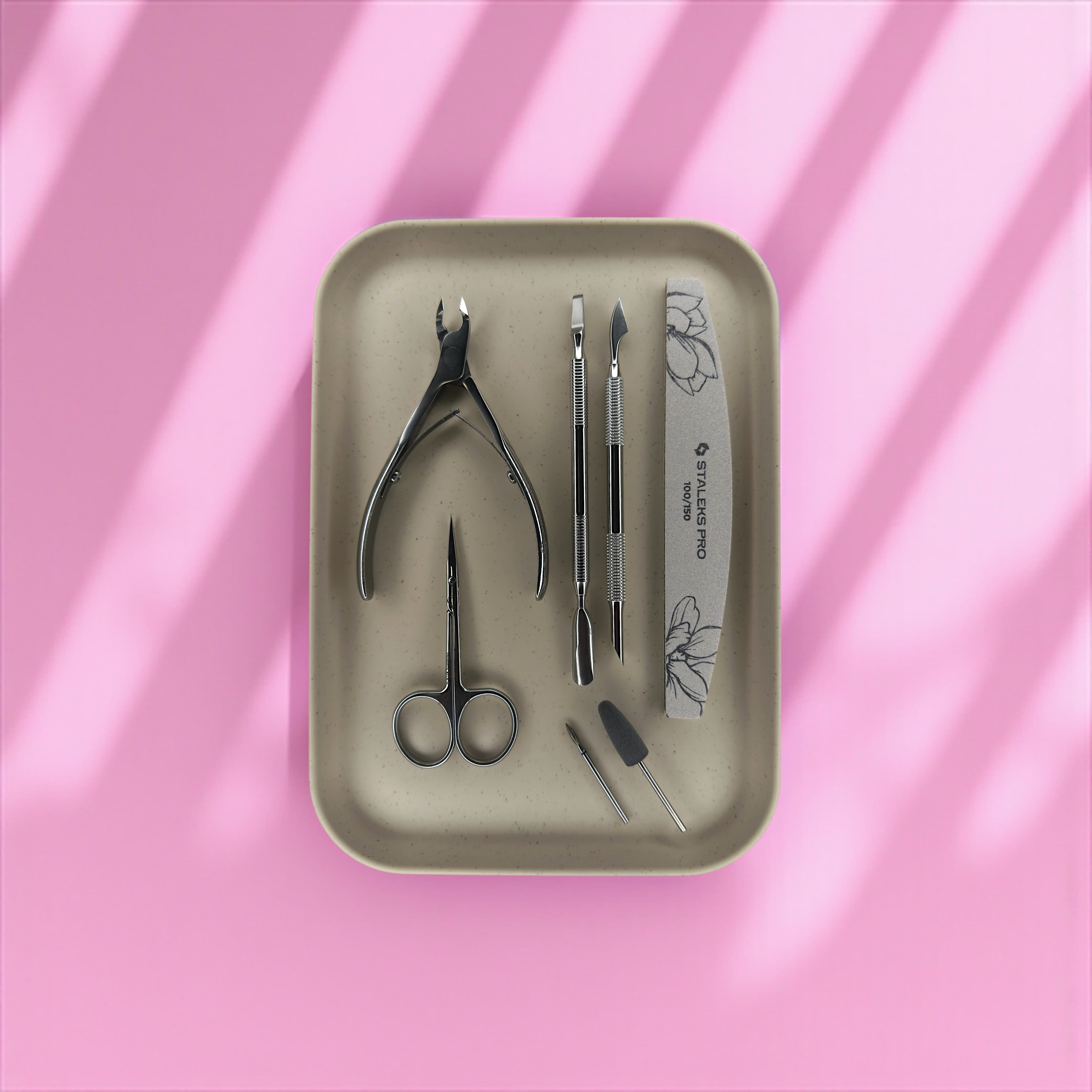 Vassoio porta strumenti AMOREBEAUTY, Avorio effetto Puntinato