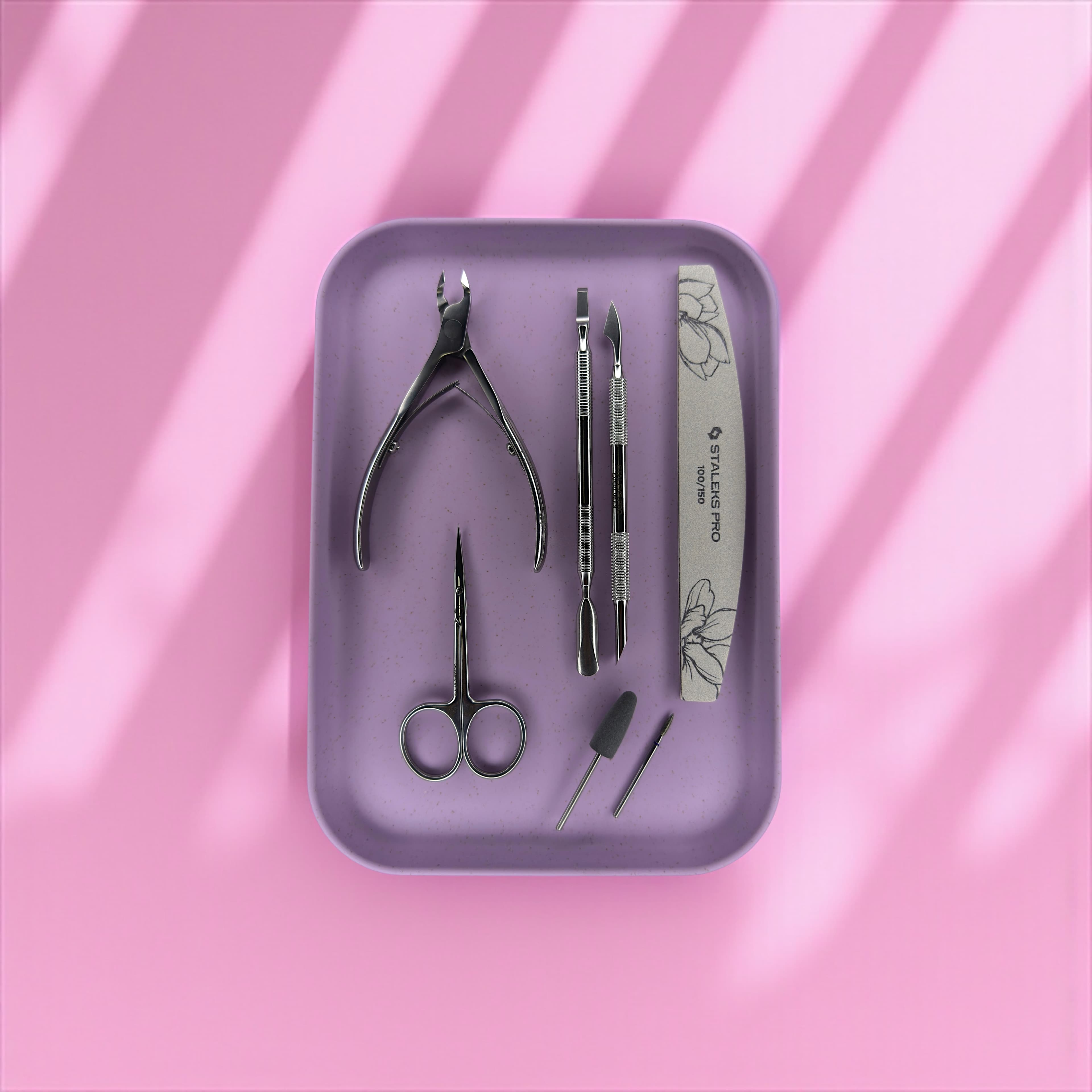 Vassoio porta strumenti AMOREBEAUTY, Lavanda effetto Puntinato