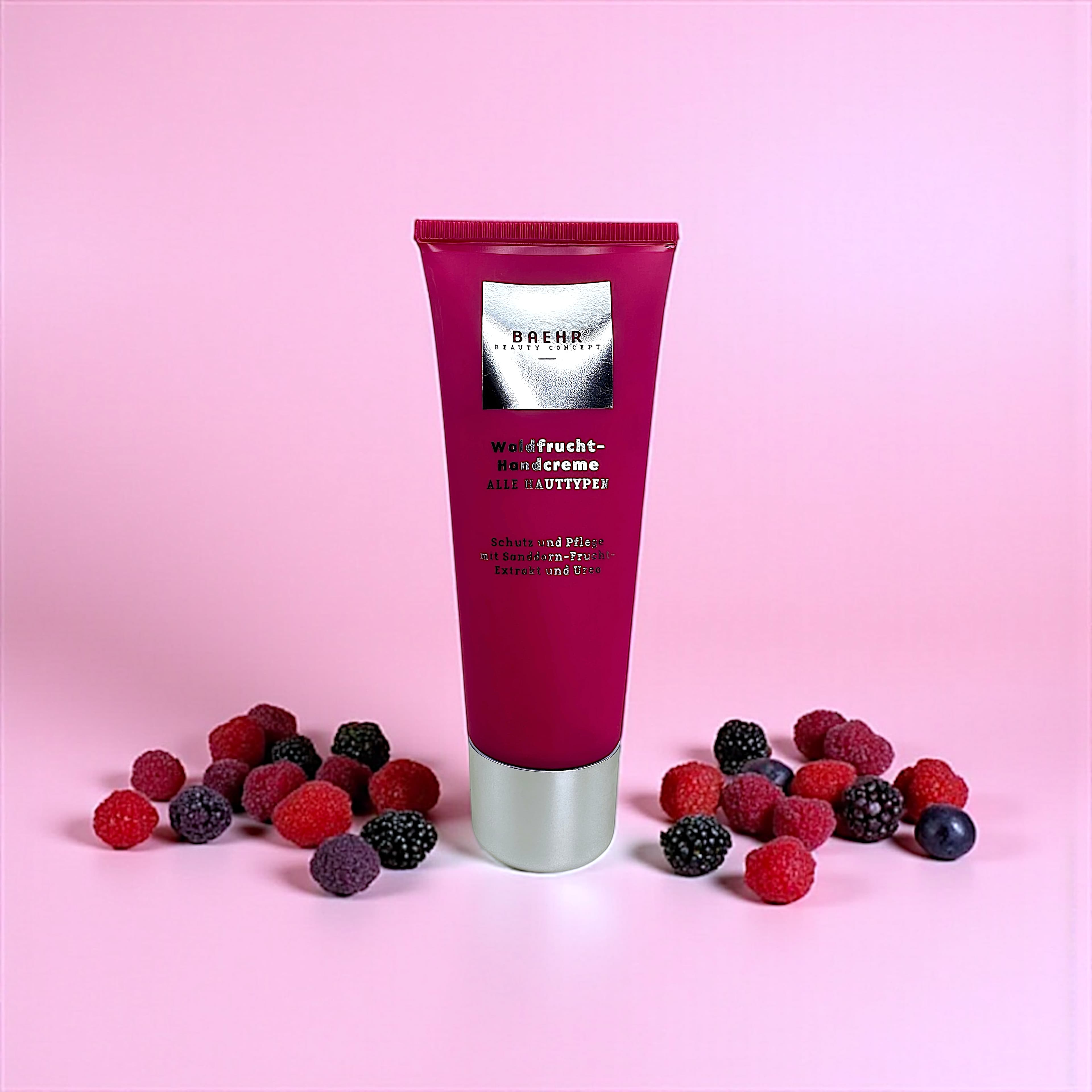 BAEHR Crema mani con frutti di bosco, estratto di olivello spinoso e urea, 75 ml