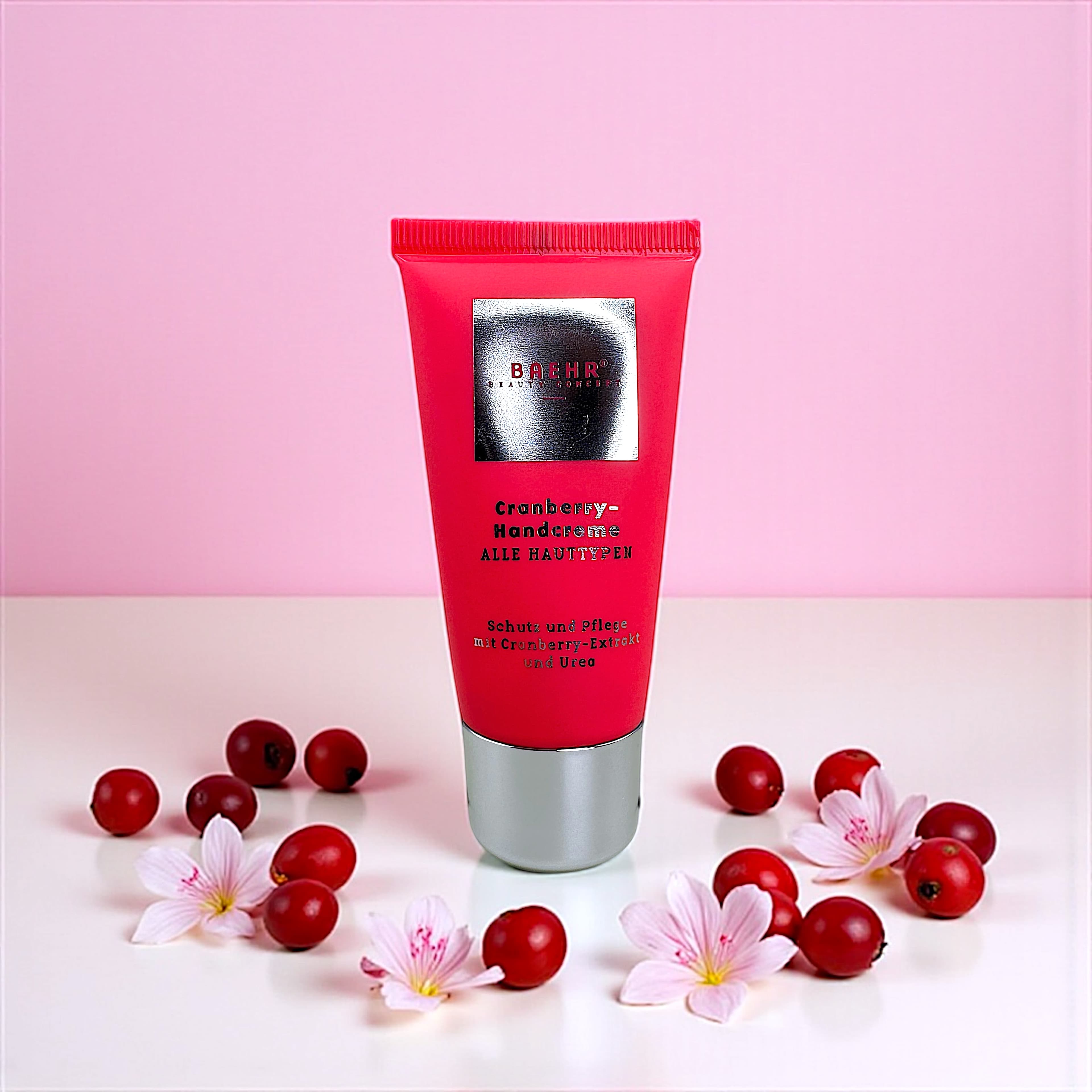 BAEHR Crema mani con estratto di mirtillo rosso e urea (Cranberry Handcreme), 30 ml