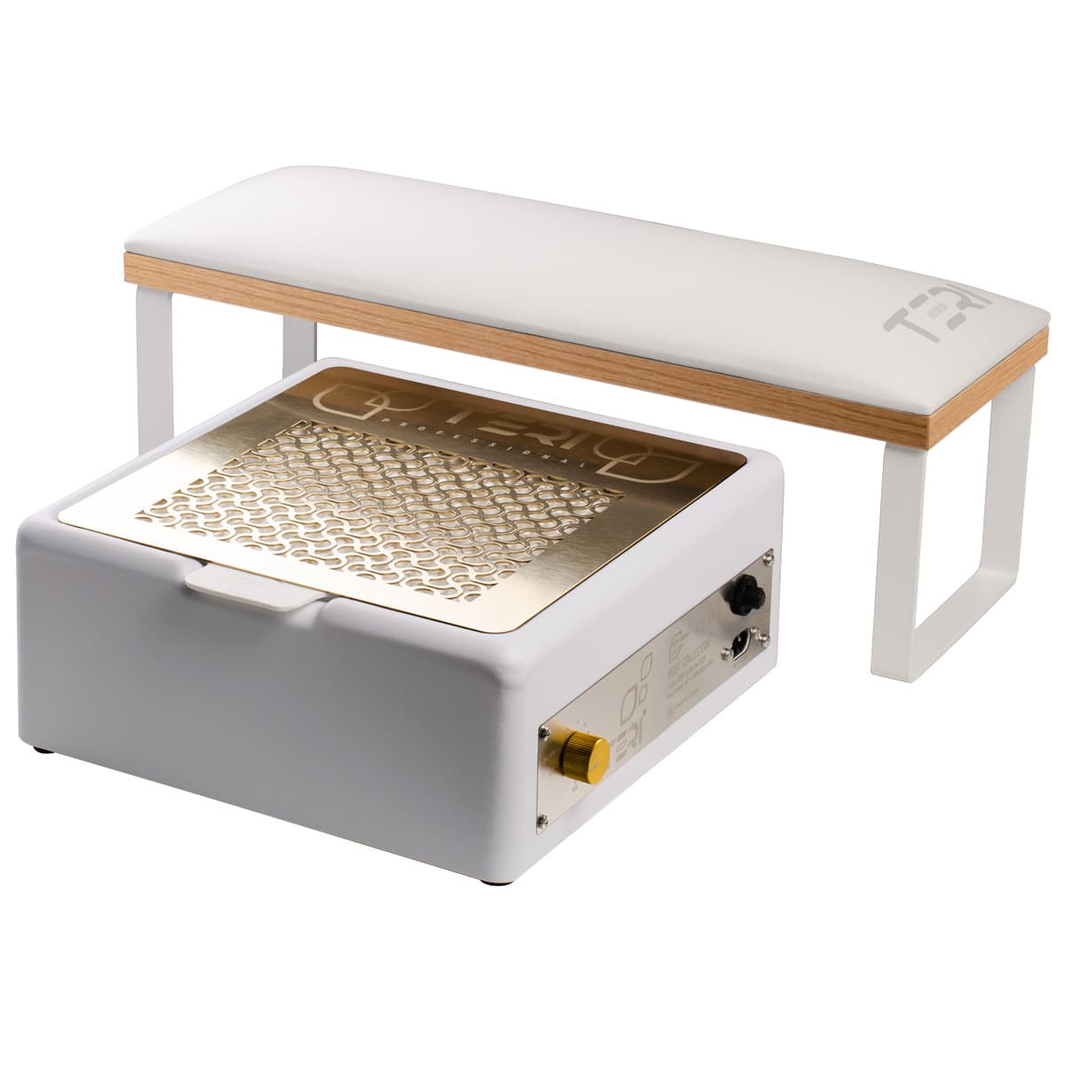 Manicure hand cushion LOFT L White Legno (white metal base)