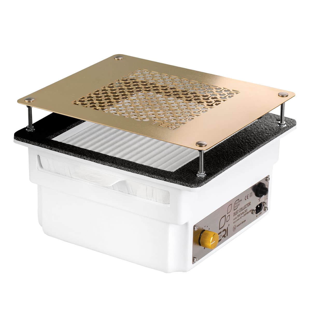 Aspiratore da incasso TERI Turbo Bianco (griglia dorata)