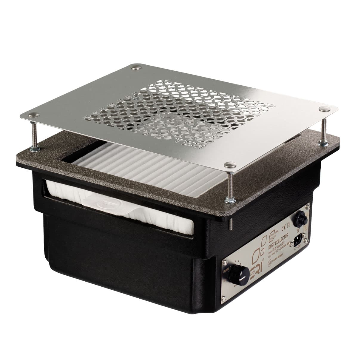 Aspiratore da incasso TERI Turbo Nero (griglia argentata)
