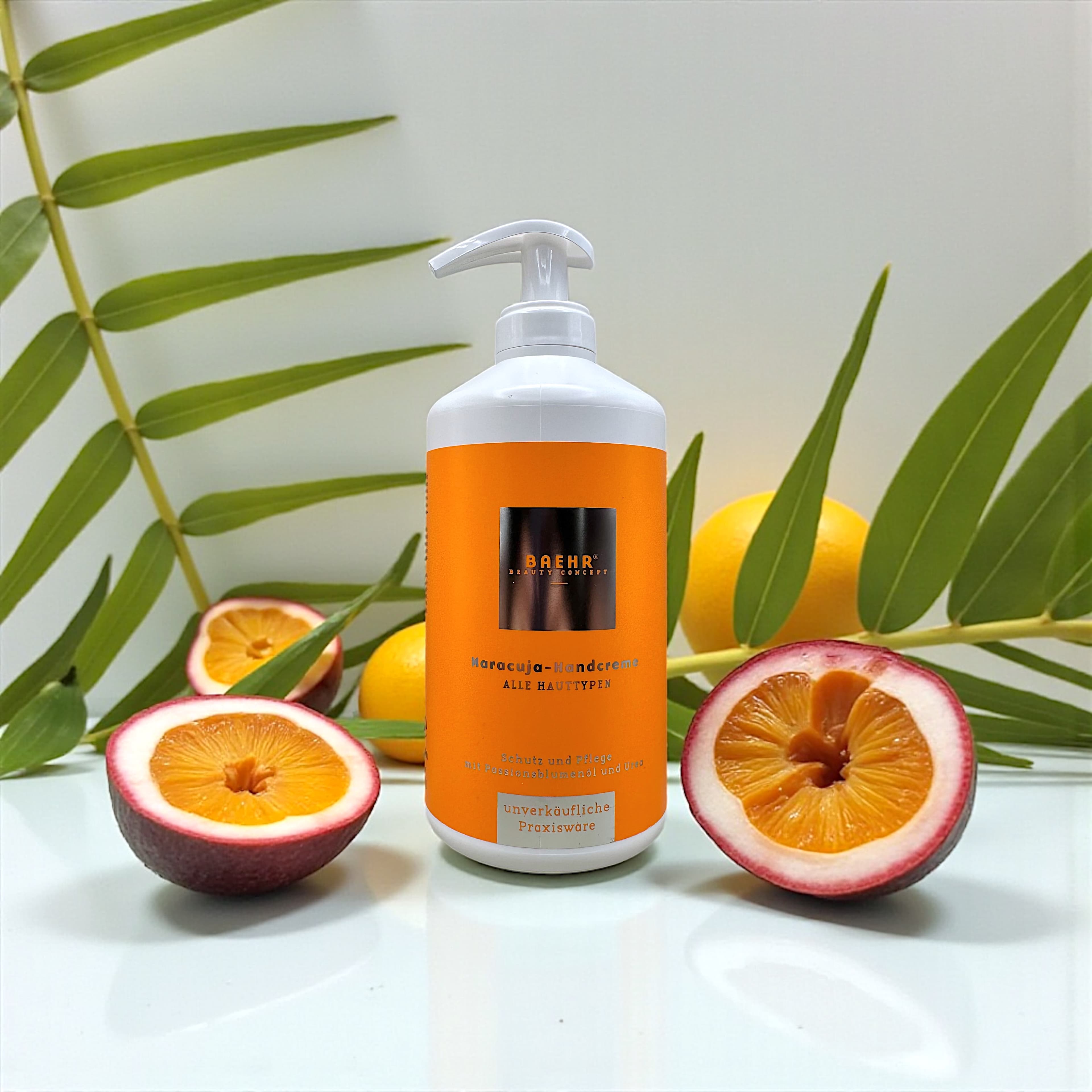 BAEHR Crema mani al frutto della passione (Maracuja) con urea, 500 ml